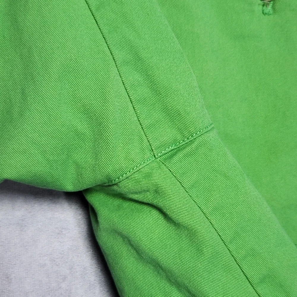Izod Saltwater Mens Green Cotton Chino Shorts Size 38 Summer Casual